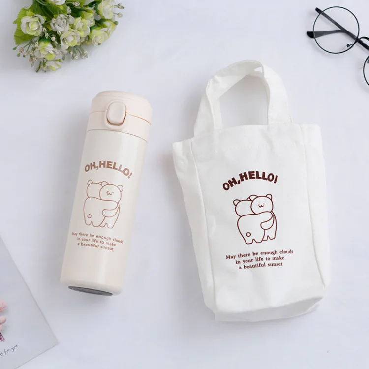 网红卡通豌豆保温杯304不锈钢水杯户外便携弹跳盖杯子学生杯